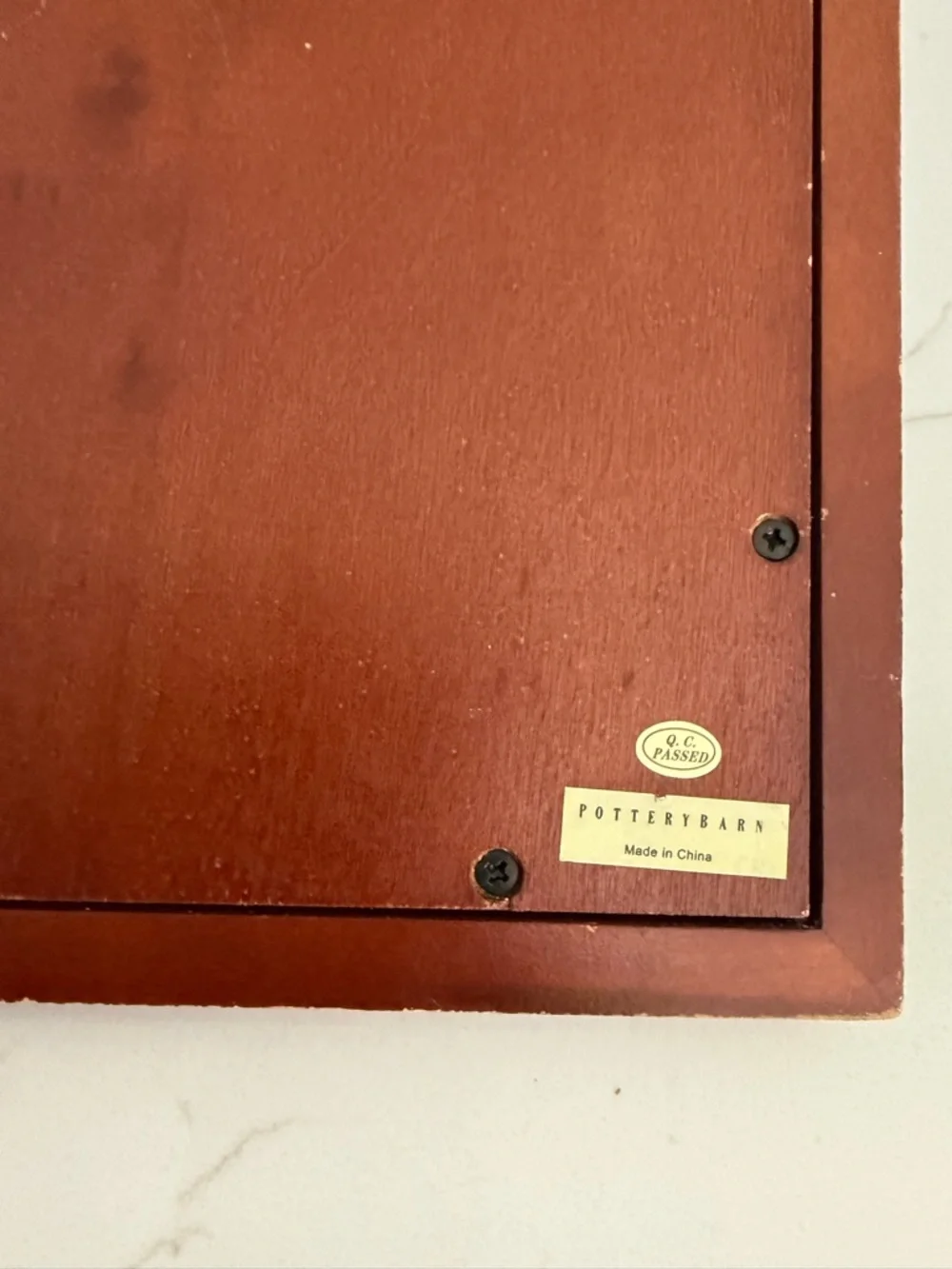 Pottery Barn Cherry Brown Two-Tier Wall File Organizer